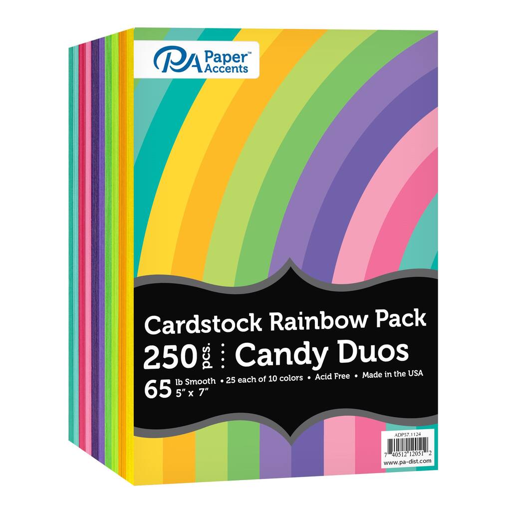PA Paper Accents™ Candy Duo 5'' x 7'' Cardstock Paper, 250 Sheets